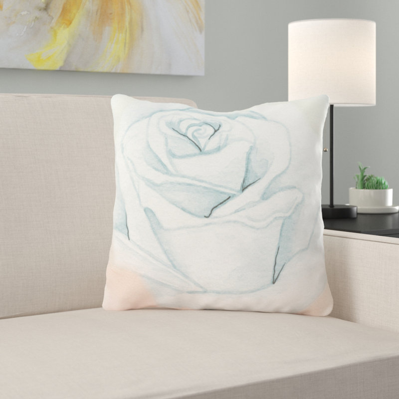Mckie Floral Outdoor Reversible Throw Pillow, Microsuede, Indoor