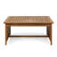 Table basse 40 "x 24" 18,79 "en bois avec patine brune pour la cour arrière