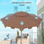Parasol de terrasse de 9 pi avec bouton poussoir inclinable et manivelle Outsunny