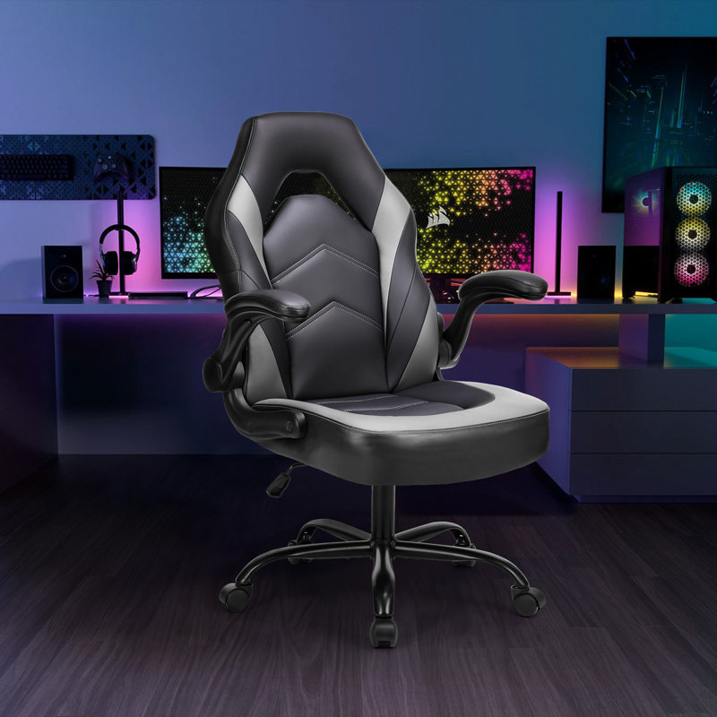 Chaise de bureau Sweetcrispy, Noir/gris