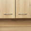 Armoire de cuisine et armoire de 71,68 po de hauteur au fini chêne rustique. 6 portes, 1 tablette ouverte, 1 rangement pratique et pratique pour la cuisine du salon. 6 portes, 1 tiroir, tablette ouverte, facile à nettoyer-191552340