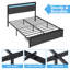 Bed Frame With Led Lights Headboard, Upholstered Bed With Headboard And 2 Storage Drawers-833289601