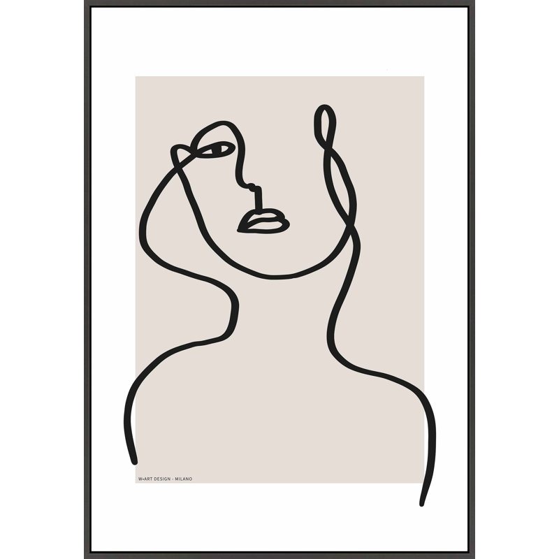 Figure And Form 3 Print by Romina Gadler, Black Framed Canvas, 20" H x 14" W x 1.25" D