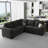 Shavera 84.2" W Velvet Modular Sleeper Sectional with Reversible Chaise-369943522
