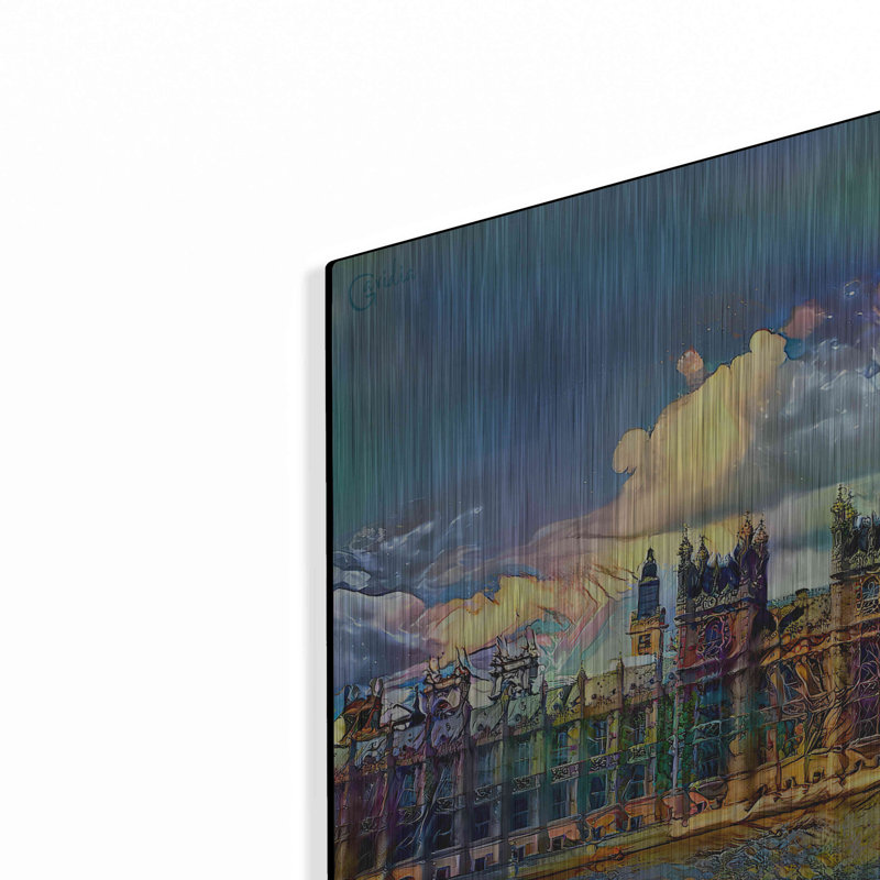 Londres, Londres, Big Ben et le Parlement par Pierre Gavidia - reproduction d'art non encadrée, H 16 po x l 24 po x P 0,13 po