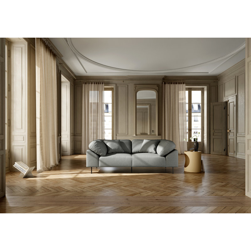 Collar 2-Seater, Gray, Cotton Blend