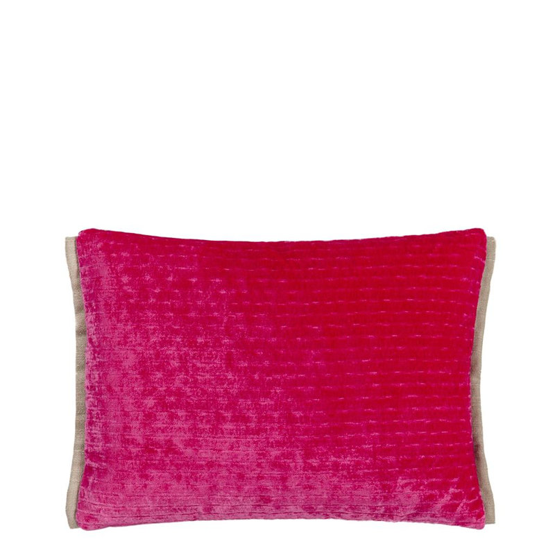 Mazarin Velvet Decorative Pillow, Fuchsia