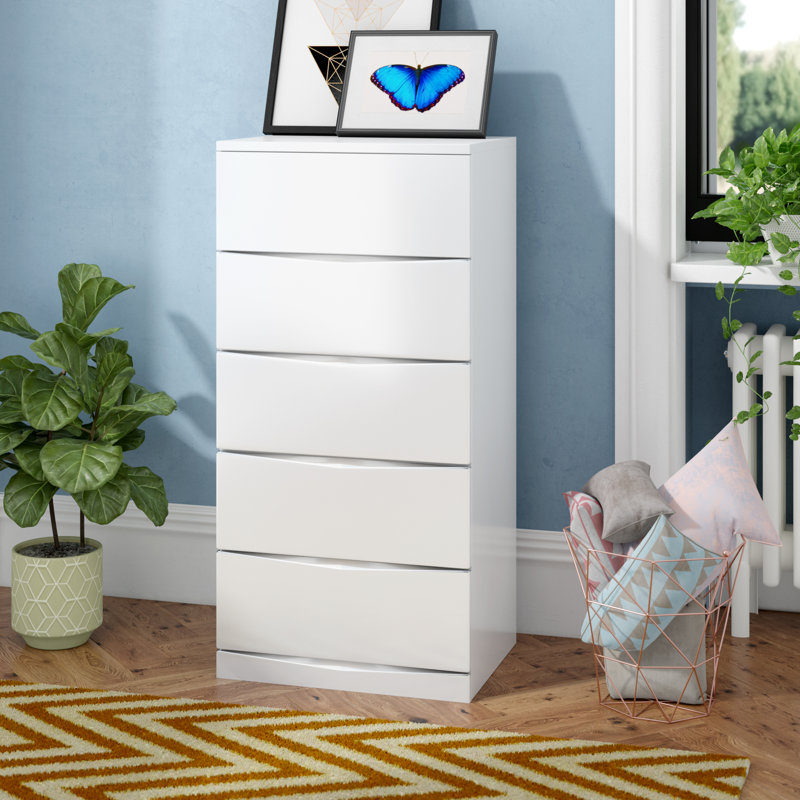Brooker 5 Drawer 60cm W Lingerie Chest, White