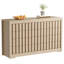 Commode 8 tiroirs pour la chambre à coucher, commode moderne Mid-Century et commodes, profil courbé, rangement en bois pour le couloir, le vestibule