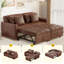 2 Seater Faux Leather Sofa Bed