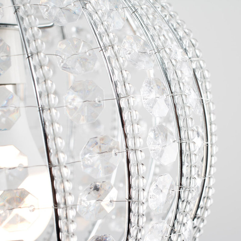20.5cm H Plastic Round Pendant Shade ( Clip On ) in Clear