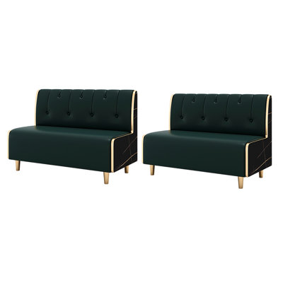 Banc rembourré en similicuir Modern Light Luxury