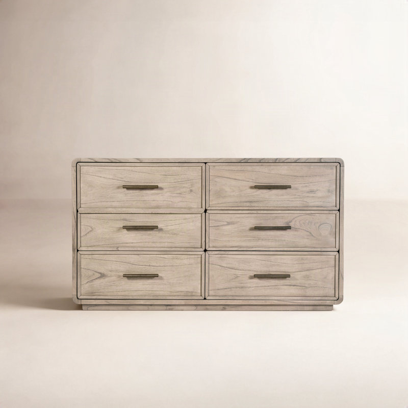 Brewster 6-Drawer Dresser, Medium Oak Brown