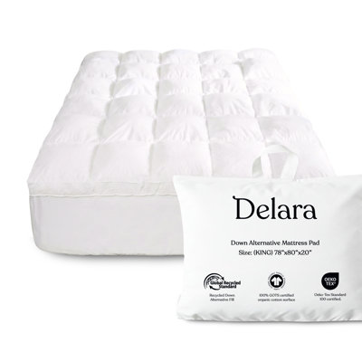 Couvre-matelas en duvet synthétique Delara