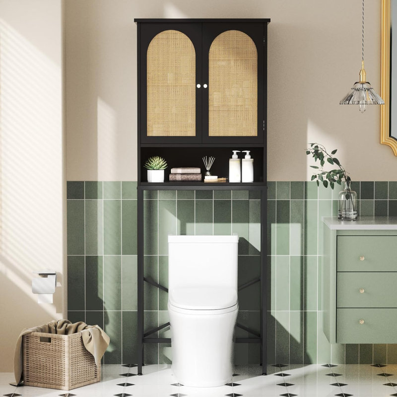 Brancon Freestanding Over The Toilet Storage, Black