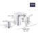BauLoop Widespread Bathroom Faucet with Drain Assembly