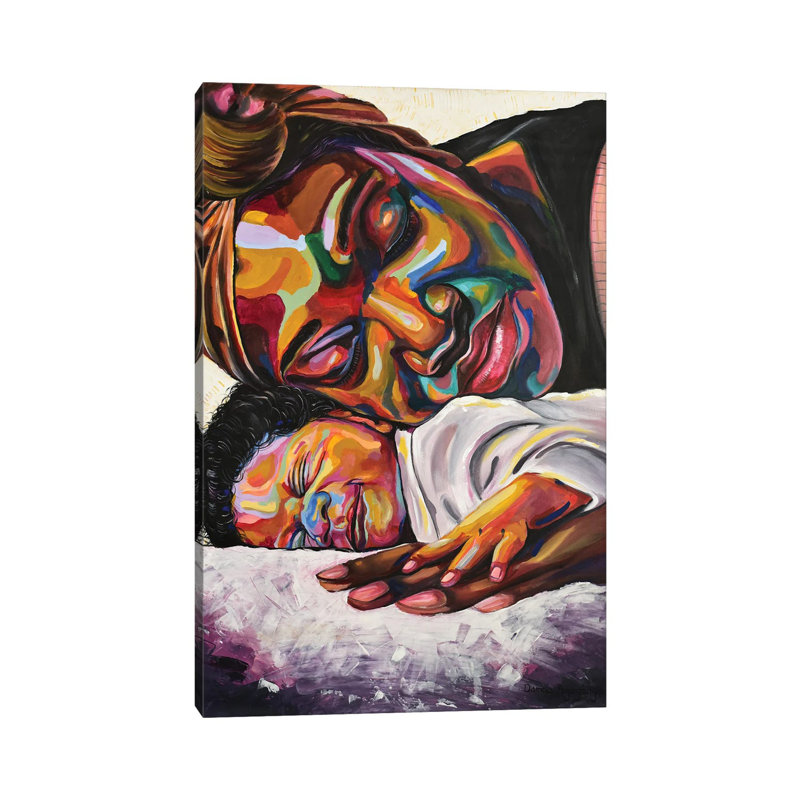 Maternal Bond by Damola Ayegbayo - Print on Canvas, Wrapped Canvas, 66.04cm H x 45.72cm W x 3.81cm D