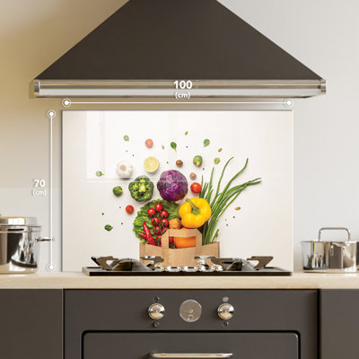 Superbe peinture murale en verre trempé 27,6 po x 39,4 po | 100% verre trempé, épaisseur: 0,16 pouce | Décoration élégante pour le salon ou le bureau, durable et facile à nettoyer, idée de cadeau parfaite