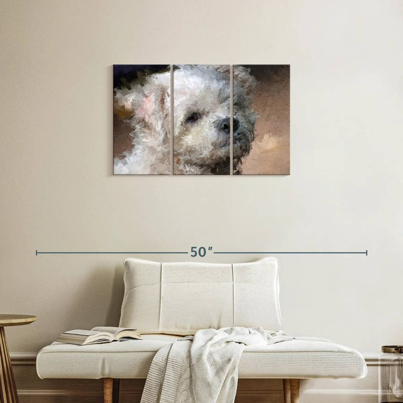Brampt Maltese, 20" H x 33" W