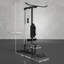 Station de câble Lat Down Machine avec repose-pieds rabattable, noir