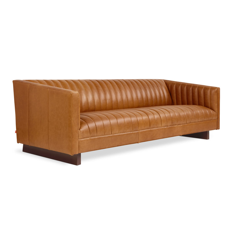 Canapé Wallace, Cuir Tucson Sienna