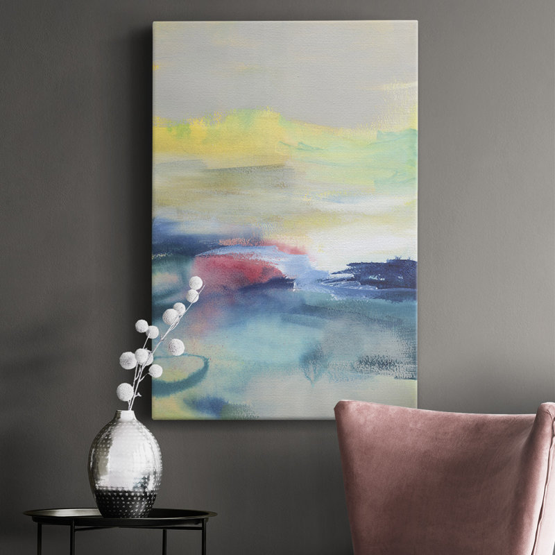 Some Day bientôt II - peinture sur toile tendue, H 18 po x l 12 po x P 1,5 po