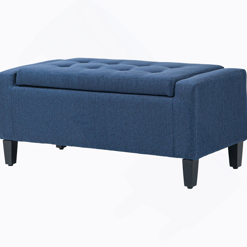 Banc de rangement à couvercle rabattable Caffin, Bleu