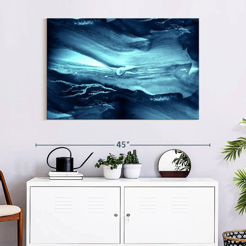 Avery Sleek Abstract Waves, 26" H x 39" W