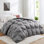 Édredon en duvet d'oie d'hiver avec tissu en coton biologique 300 fils