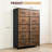 10 Drawer Dresser, 31.5×11.81×46.46 Inch Metal Frame, Tall Fabric Drawer Chest, Industrial Dresser for Living Room & Bedroom-2107843249