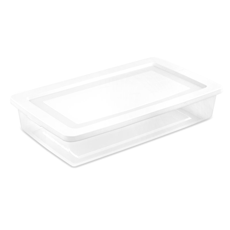 Sterilite 41 Qt Storage Box, Stackable Plastic Container Home Organizer, 18 Pack