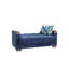 Causeuse rembourrée avec garniture en bois rembourrée avec rangement, microfibre-503644269