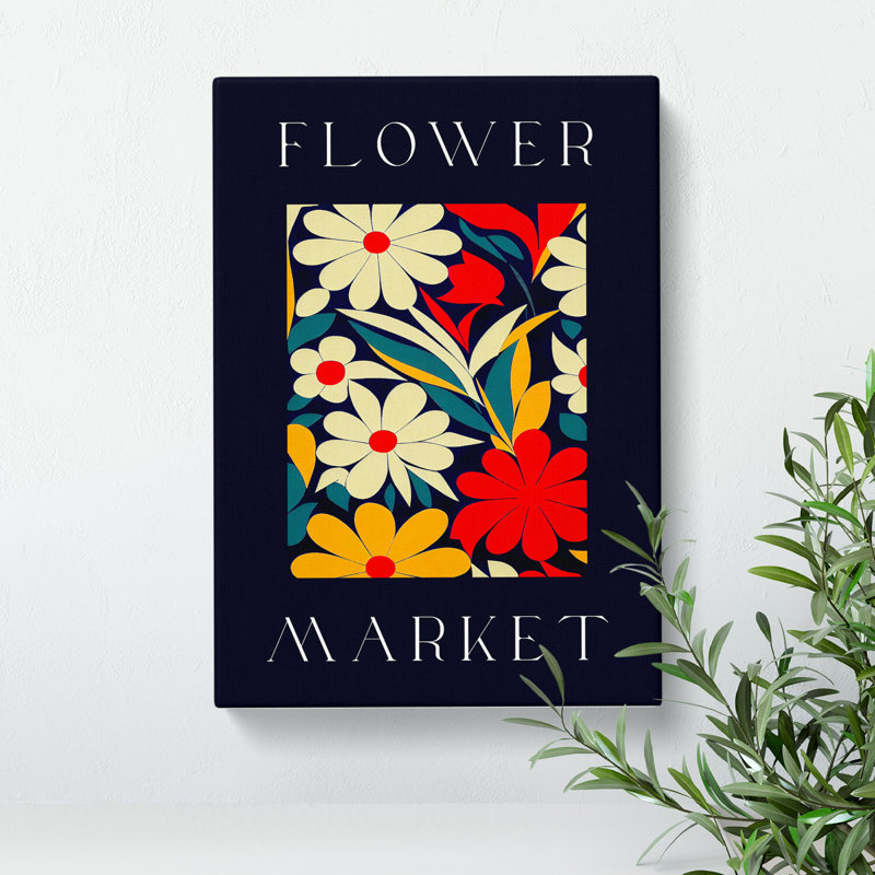 XMKTMKT-169 Colourful Flower Market Exhibition No.2 - Wrapped Canvas