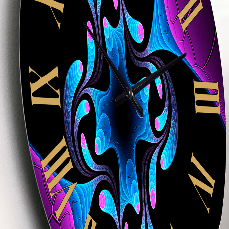 Fractale portail magique - horloge murale moderne, Petit