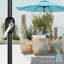 Parasol de marché rond 10 pi x 8 pi, bleu ciel
