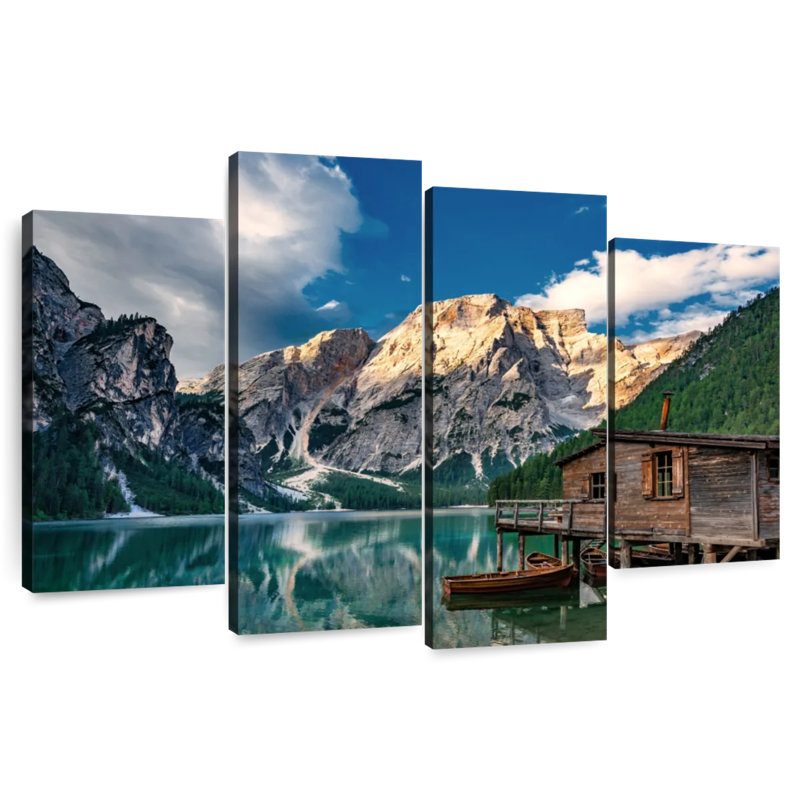 Dolomites d'Alvord Lake Braies, H 27 po x l 43 po