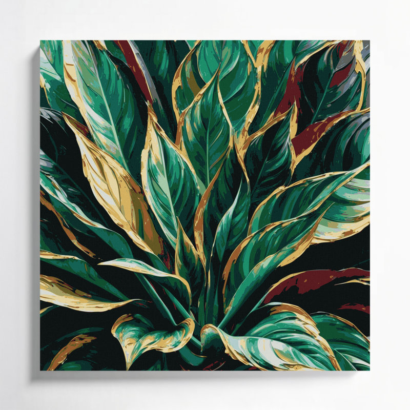 Art mural sur toile Botanical Dracaena, H 12 po x l 12 po