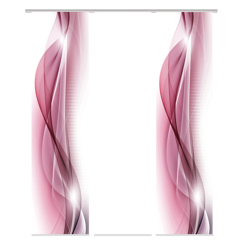 Passmore Semi Sheer Curtain Panel Pair, Pink