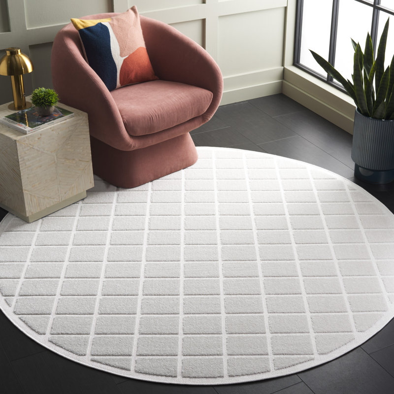 Keymoni Performance Geometric Rug, Round 6'7"
