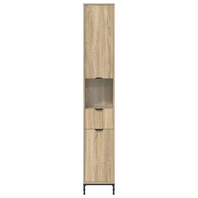 Engineered Wood Freestanding Linen Cabinet