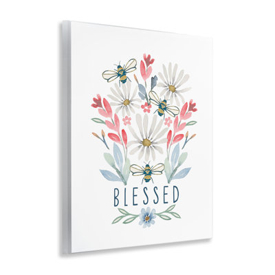 Blessed Floral Sprigs Wall Plaque Art by Blue Chair Blessing