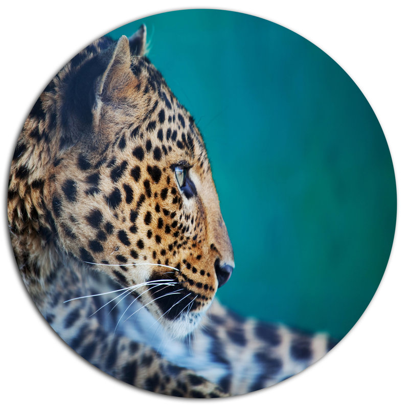 « vigilance leopard », impression, H 11 po x l 11 po x P 1 po, Métal
