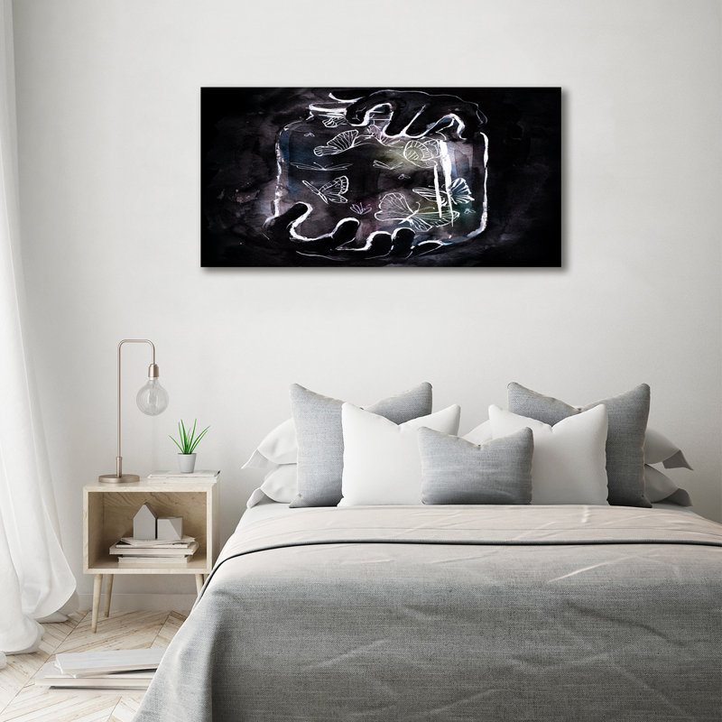 Butterflies In A Jar - Wrapped Canvas Print