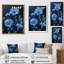 Monochromes bleu, noir, pissenlit, photo I - pissenlit, impression murale-823396810-823396801