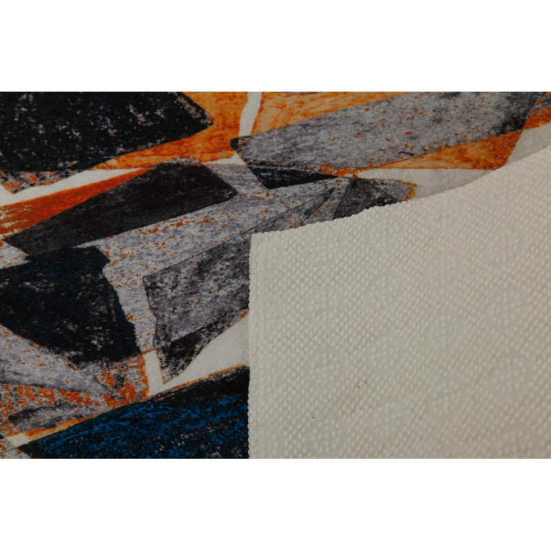 Premium Hall Carpet, 3.3 x 6.6 Feet, 100% Polyester, 0.3 in Pile Height | Antibacterial, Non-Slip Underside, Machine Washable | Elegant 3D Digital Print Design, Perfect for Entryways & Living Rooms