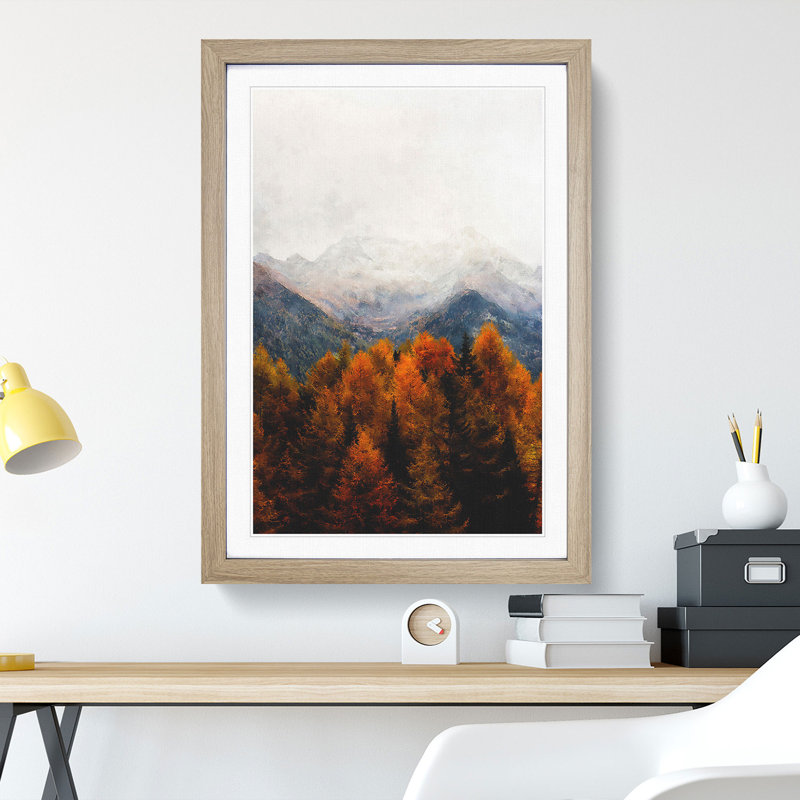The Alps in Italy - Picture Frame Graphic Art Print, Oak Framed, 45cm H x 33cm W x 2cm D