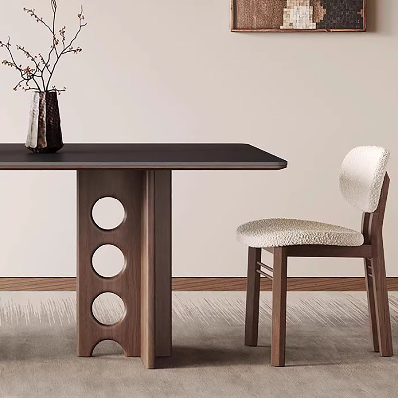 Table de salle à manger Retro Wabi-Sabi, H 29,5 po x l 55,1 po x P 31,5 po, 5