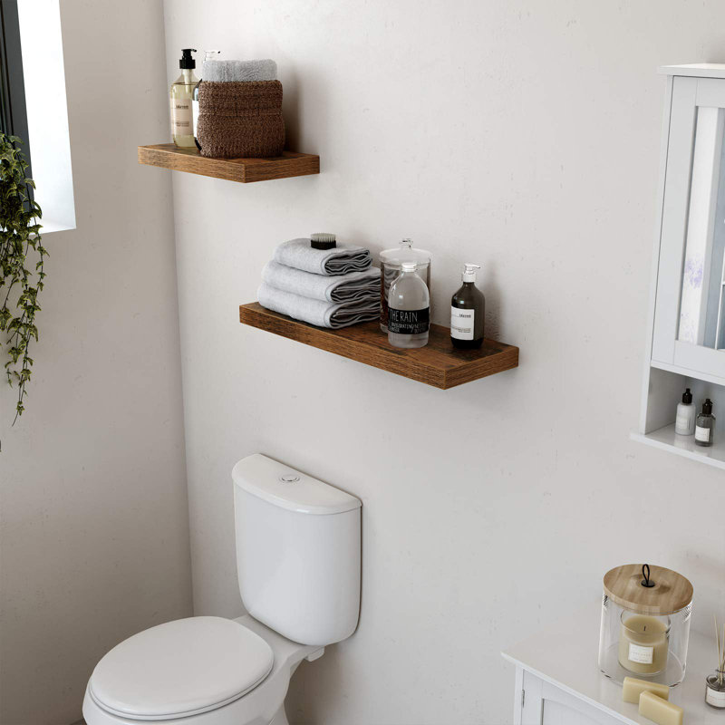 Arihaant 2 Piece Floating Shelf, Brown