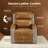 Zero Wall Hugger Genuine Leather Power Recliner Chair with Adjustable Power Headrest-1113586554