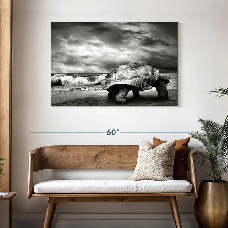 Brampt Giant Turtle BW, 30" H x 45" W